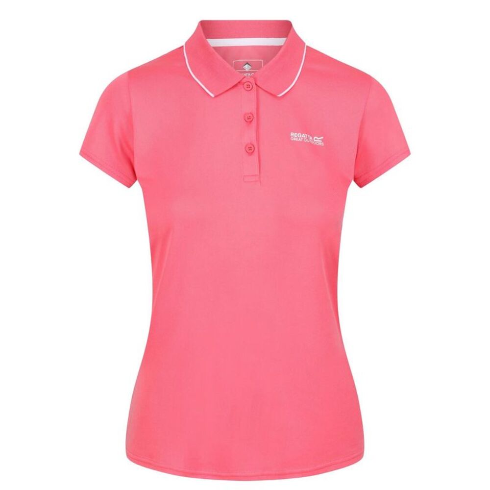 Regatta Womens/Ladies Maverick V Regular Short-Sleeved Polo Shirt / Tropical Pin